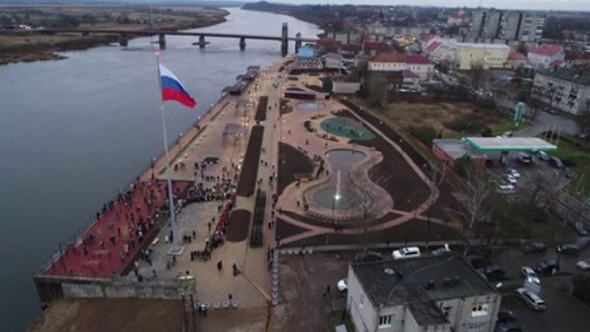 Набережная реки Неман в Калининградской области